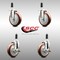 Service Caster 5 Inch 316SS Maroon Poly Swivel 1 Inch Expanding Stem Caster Brake SCC, 2PK SCC-SS316EX20S514-PPUB-MRN-2-TLB-2-1 - alternate 3